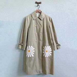 Upcycled•Vintage Misty Harbor•Women’s Trench Coat in Sage Khaki•One Of A Kind